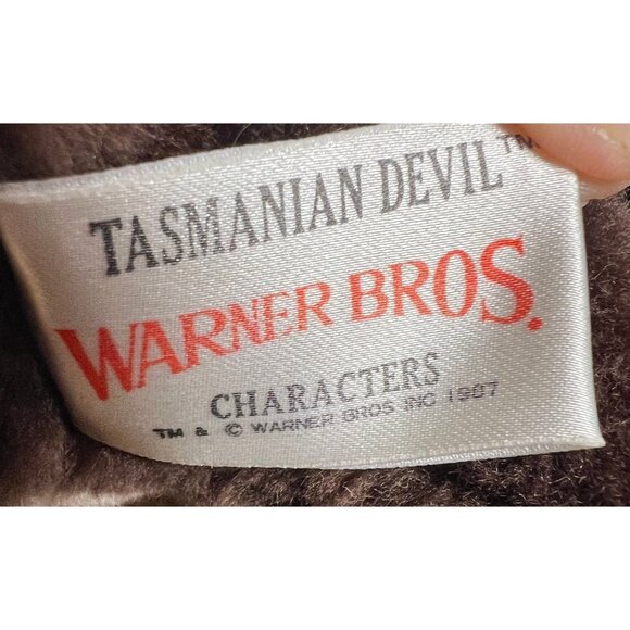 Looney Tunes Tasmanian Devil 10" Plush Biker Stuffed Animal Toy 24K Vintage 1992 - Picture 6 of 7